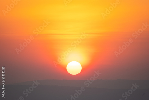 Golden african sunset in Ruanda