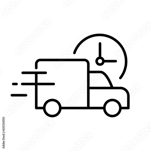 Fast delivery truck icon. Fast delivery truck icon,
Express delivery symbol, Quick shipping truck logo,
Speedy delivery van, Swift transportation icon, Expedited delivery truck graphic.