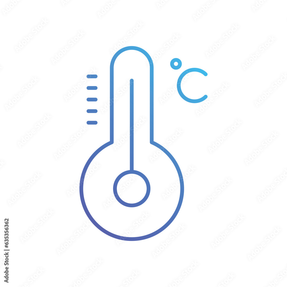Temperature icon vector stock illustration. Temperature icon vector stock illustration.