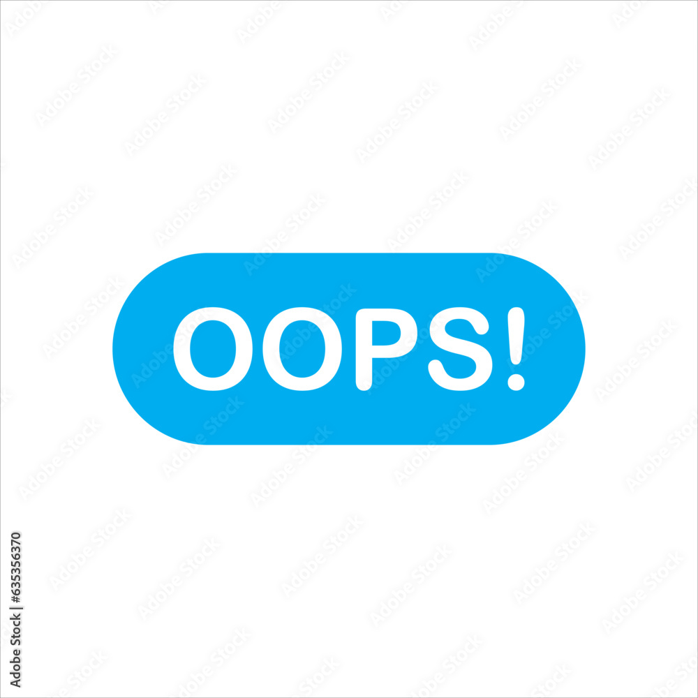 oops icon vector illustration symbol oops icon vector illustration symbol