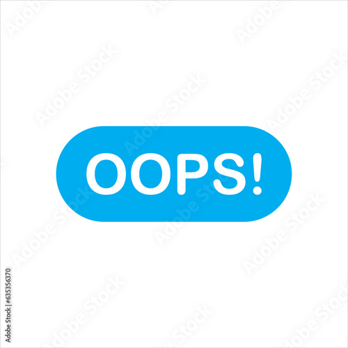 oops icon vector illustration symbol