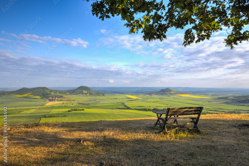 Picnic area on the hill in Central Bohemian Uplands Picnic area on the hill in Central Bohemian Uplands