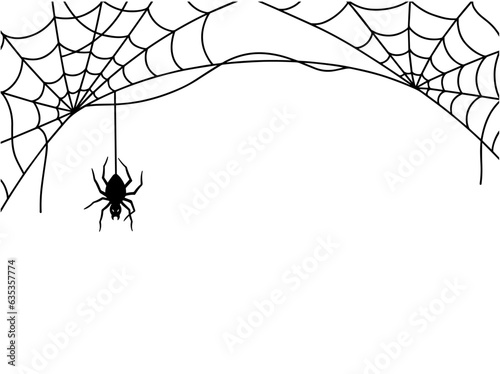Halloween Spider webs Silhouette Illustration 