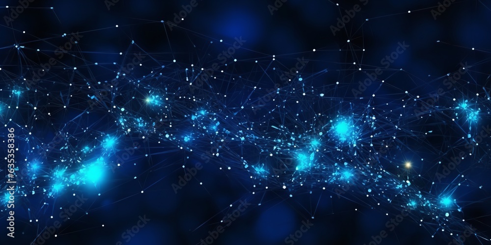 Dots and lines flowing in an abstract wave. Particle flow. A cyber technology example. rendering in 3D. Generative Ai. Dots and lines flowing in an abstract wave. Particle flow. A cyber technology example. rendering in 3D. Generative Ai.
