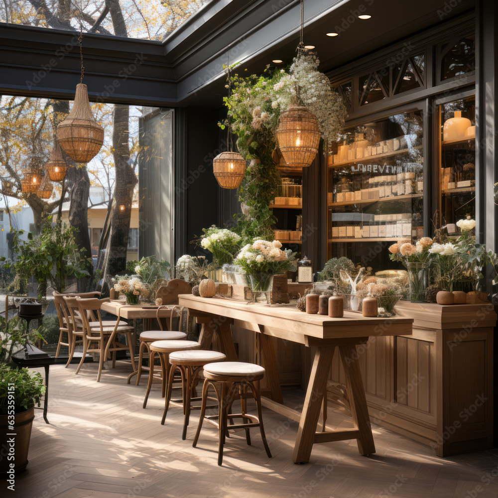 Unveiling a cafes Nordic-inspired front shop
