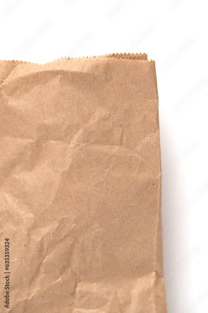 old paper bag isolated on white background old paper bag isolated on white background