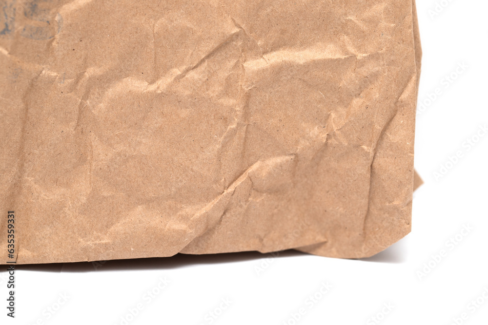 old paper bag isolated on white background old paper bag isolated on white background