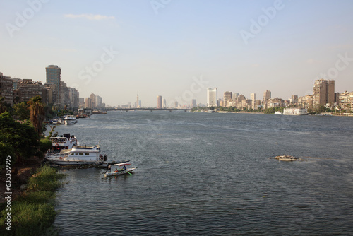 A general view of the Nile from Giza Bridge