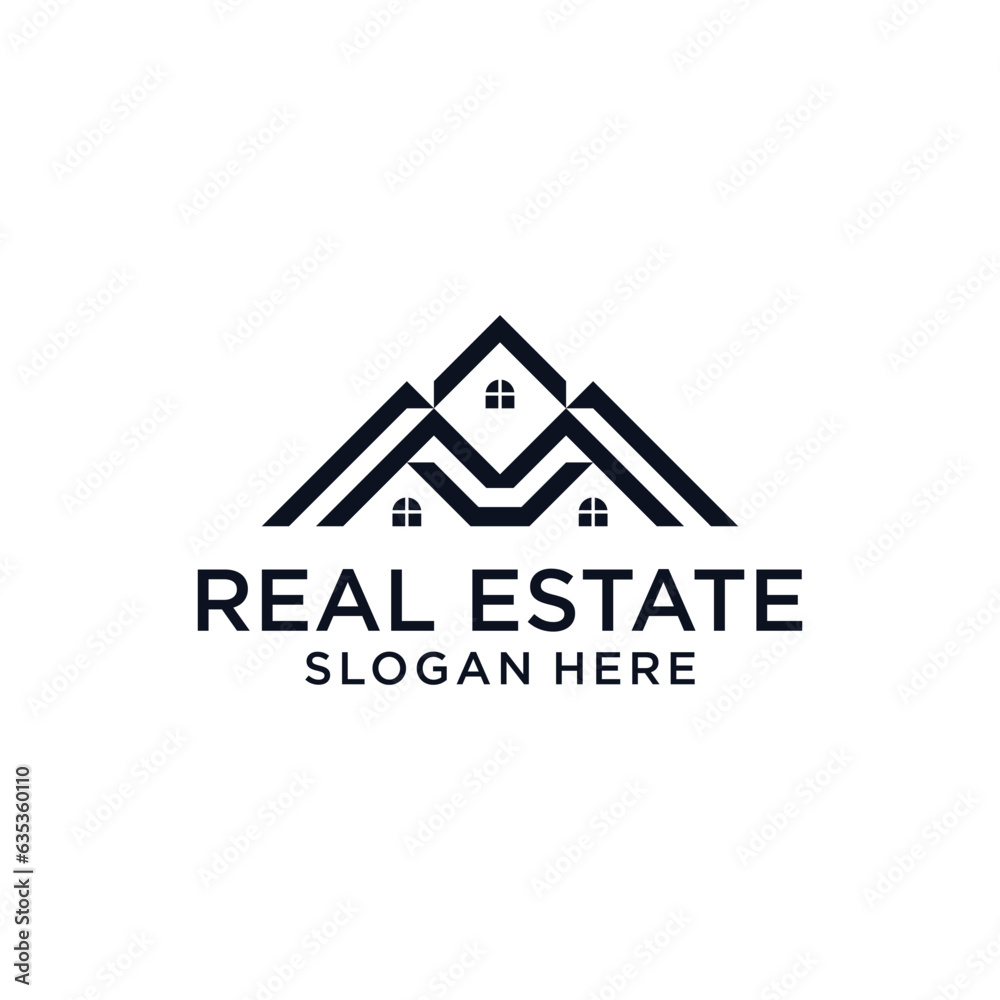 Modern abstract Real estate logo design concept