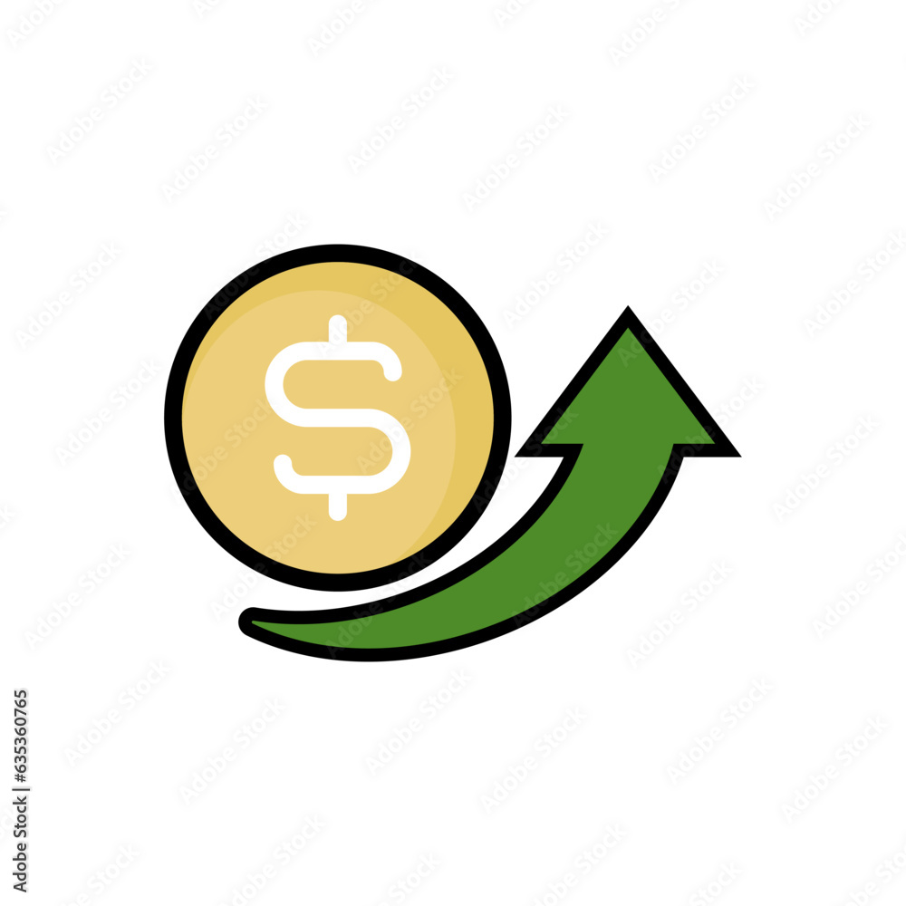 Illustration of Financial Growth Icon Design Illustration of Financial Growth Icon Design