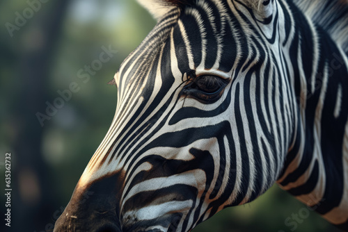 Zebra close-up. Generative Ai, Ai.