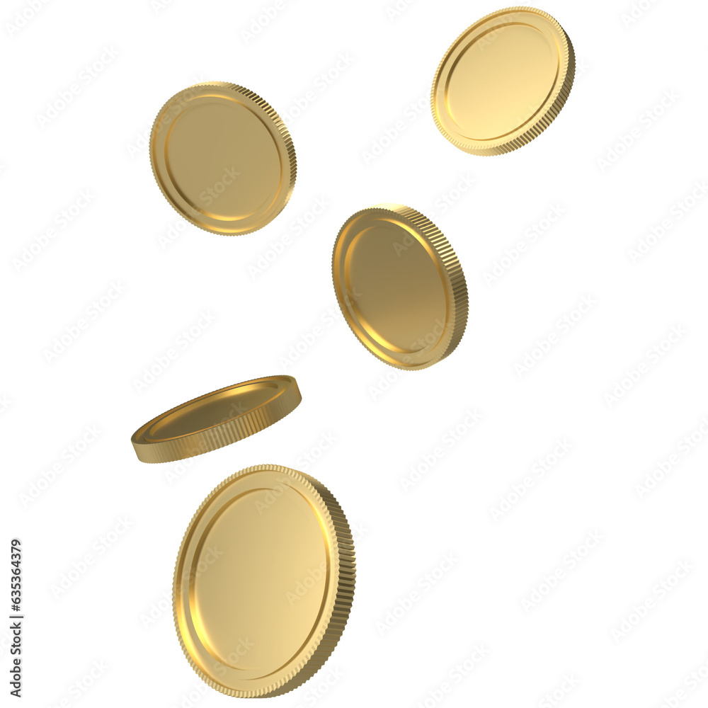 The Gold coins png for wealth or rich concept The Gold coins png for wealth or rich concept