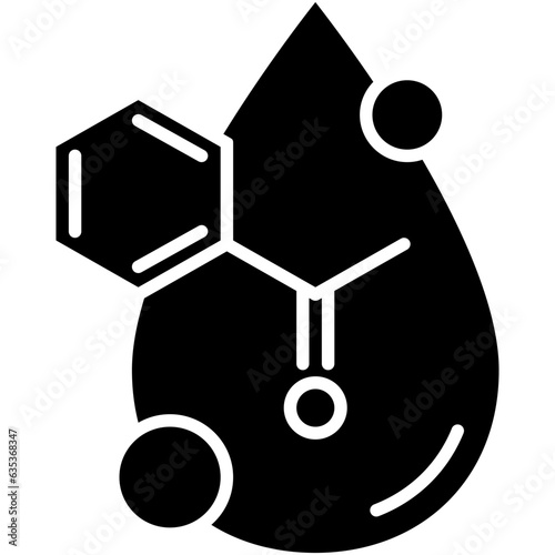 Niacinamide Icon. Chemical Cosmetic Ingredient Symbol Stock Illustration. Vector Solid Icons For UI Web Design And Presentation