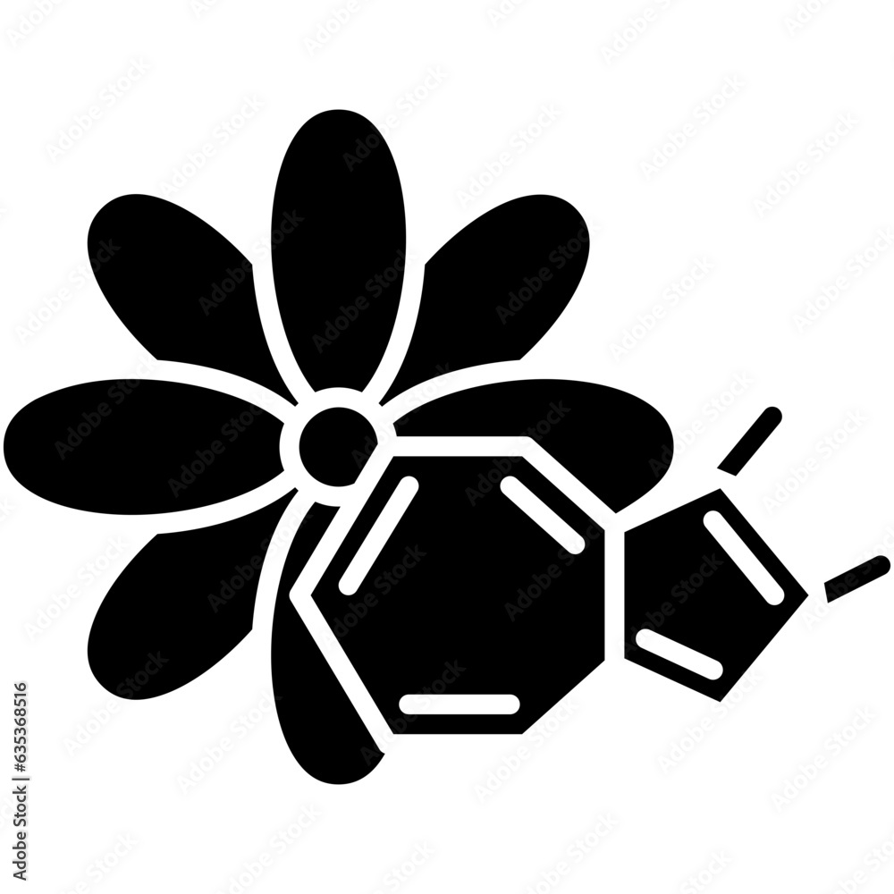 Azulene Icon. Natural Cosmetic Ingredient Symbol Stock Illustration. Vector Solid Icons For UI Web Design And Presentation Azulene Icon. Natural Cosmetic Ingredient Symbol Stock Illustration. Vector Solid Icons For UI Web Design And Presentation