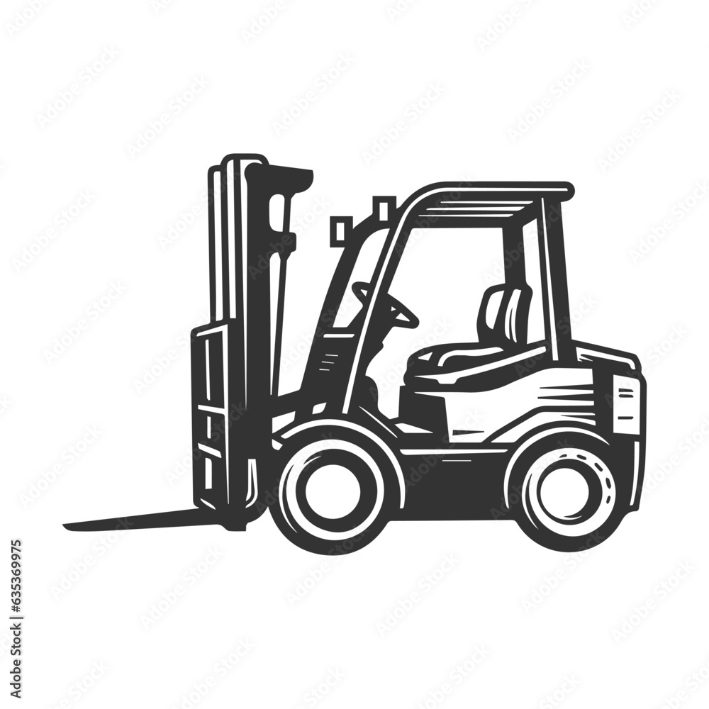 forklift vehicle illustration 