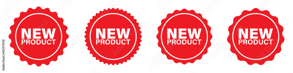 New product label badge sticker icon set New product label badge sticker icon set
