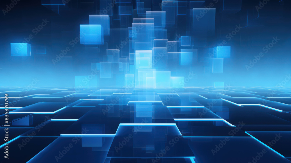 Blue Tech Illuminating Innovation on a Dark Background Blue Tech Illuminating Innovation on a Dark Background