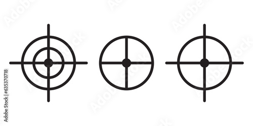 Target line icon set simple design
