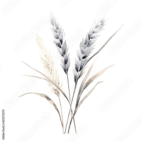 Wheat isolated on white background