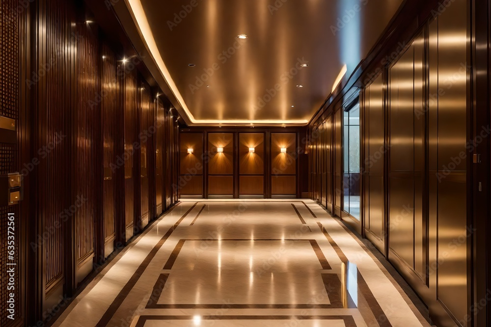 corridor in a hotel corridor in a hotel