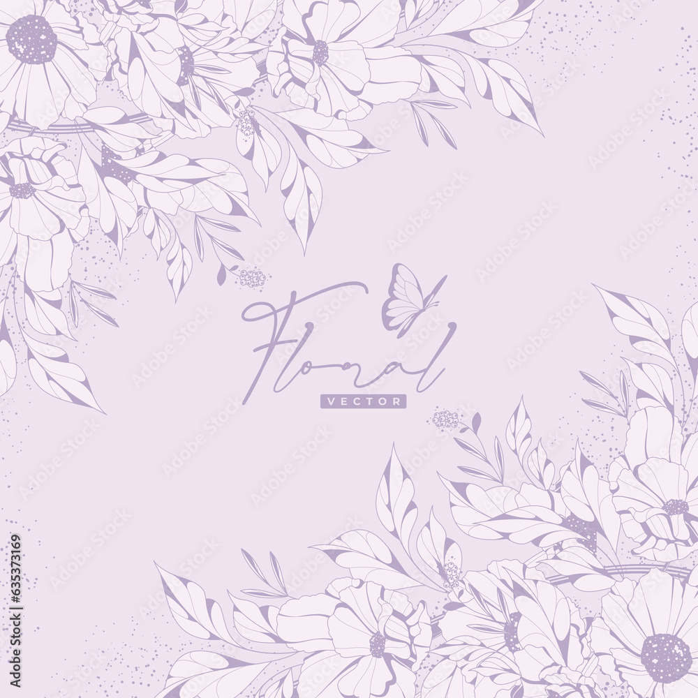 hand drawn floral background 3