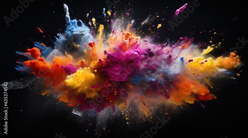 Vivid Empowerment  Explosive bursts of color and energy symbolizing empowerment and positive change   generative AI