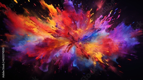 Vivid Empowerment: Explosive bursts of color and energy symbolizing empowerment and positive change | generative AI
