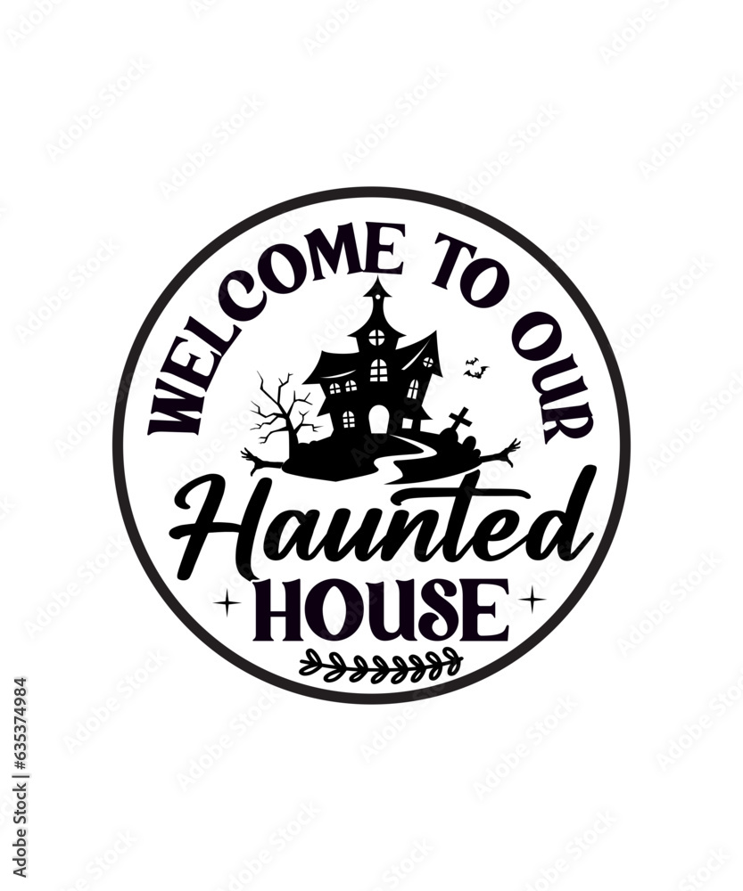 Obraz premium Round Halloween Svg Bundle, Halloween Door Hanger Svg, Round Halloween Sign Svg, Halloween Door Sign Svg, Halloween Round Sign Svg, Png File,Halloween Round Sign svg Bundle, Halloween Round Door Hange