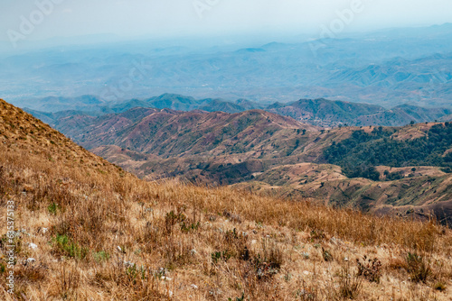 Mountain landscapes against sky seen from Mbeya Peak in Tanzania © martin
