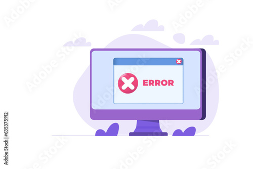 Download error concept. Vector illustration