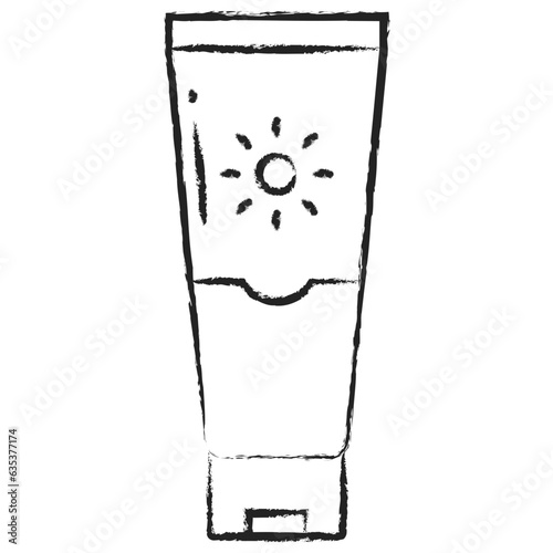 Hand drawn Sunscreen illustration icon