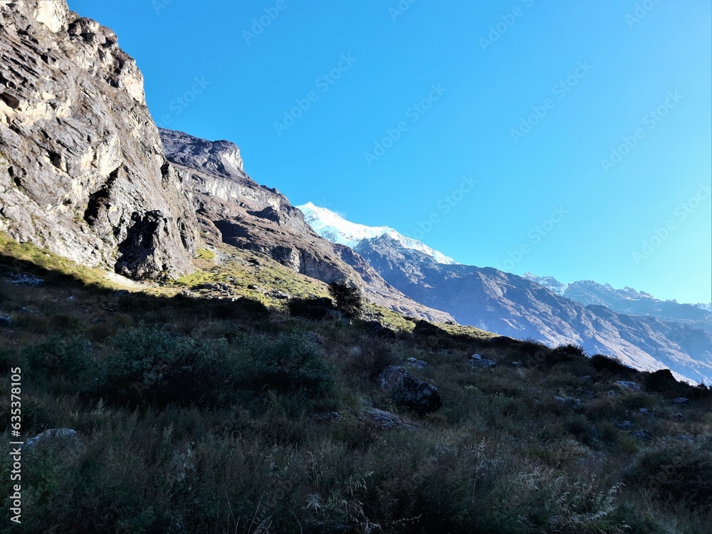 Obraz premium syabrubesi to langtang village