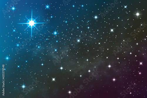 Sky with stars. The milky way galaxy vector background