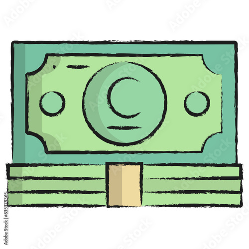 Hand drawn Som Currency illustration icon