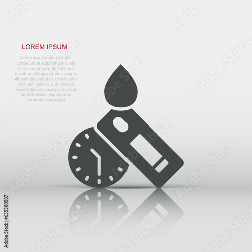 Coronavirus rapid test icon in flat style. covid-19 vector illustration on isolated background. Medical diagnostic sign business concept.