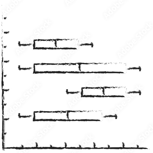 Hand drawn whisker plot illustration icon