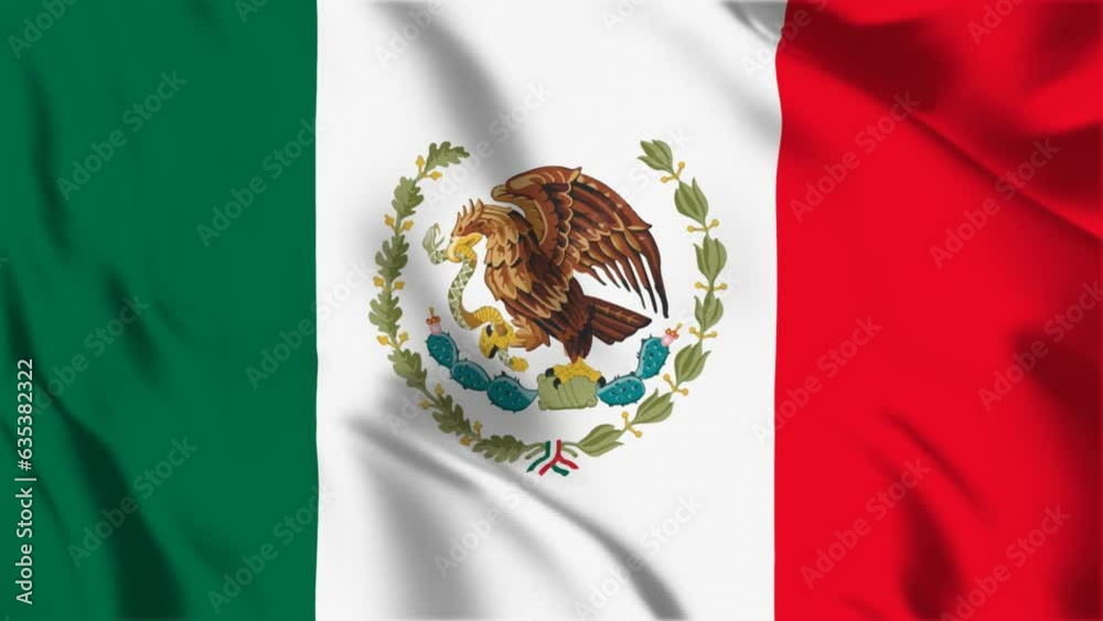 waving flag of Mexico