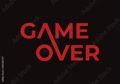 Game Over Text Vector | Creative Game Over