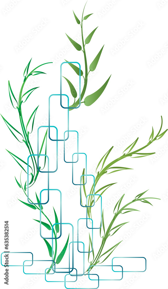 Naklejka premium Botanical leaf aesthetic foliage plant for decorative abstract background