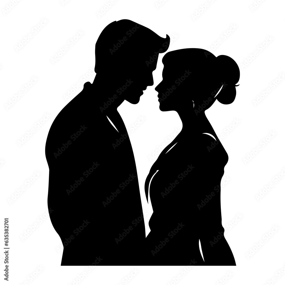 Captivating Lovers Vector Collection | Romantic Graphics, Affection Illustrations, Passionate Embrace