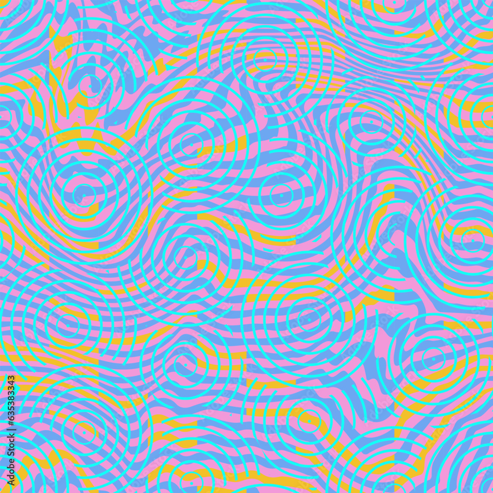 Blue circles seamless pattern