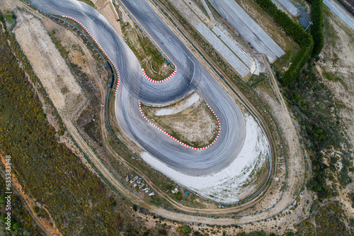 aerial view of a rallycross circuit, motor sports © Vic