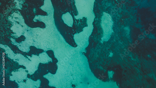 Fotografie Breathtaking aerial landscape of emerald sea in Mallorca, Spain