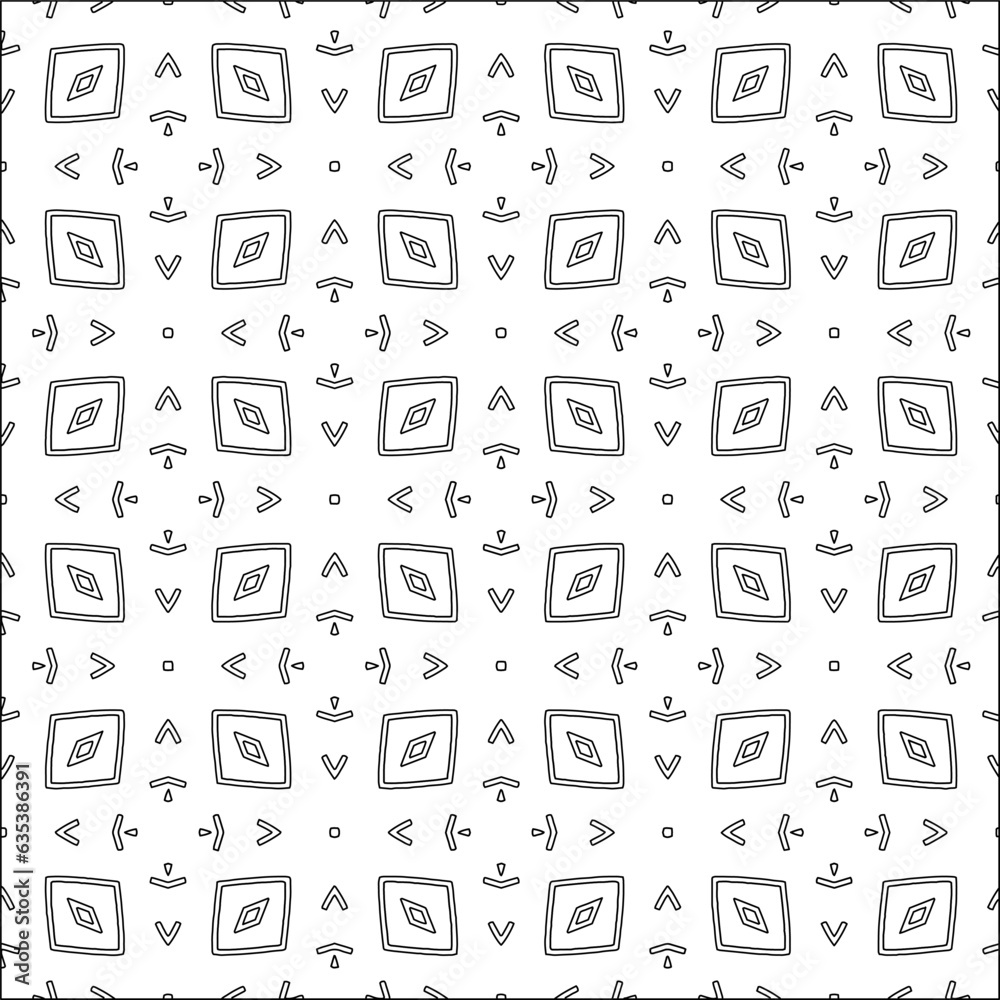 Vector pattern with symmetrical elements . Modern stylish abstract texture. Repeating geometric tiles from striped elements.Black and white pattern. Vector pattern with symmetrical elements . Modern stylish abstract texture. Repeating geometric tiles from striped elements.Black and white pattern.
