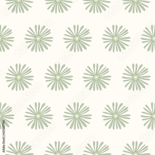 Seamless nature green pattern with hand drawing 