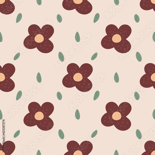 seamless pattern flowers floral vintage