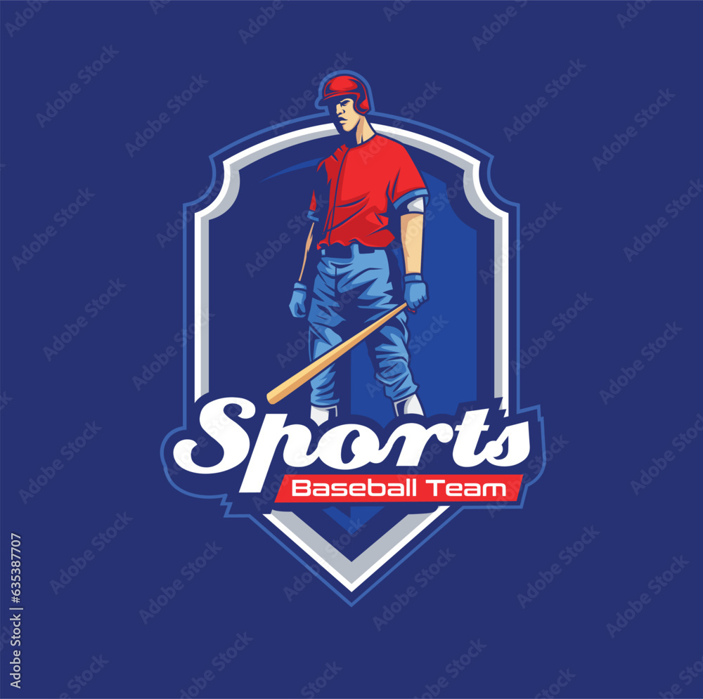Vector of baseball badge logo team Vector of baseball badge logo team