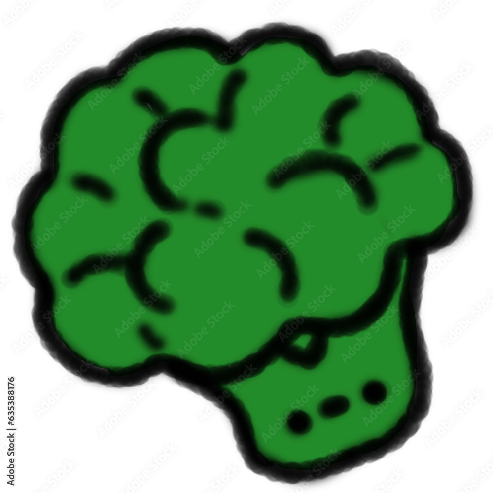 Zeredao43 illustration of a broccoli Zeredao43 illustration of a broccoli