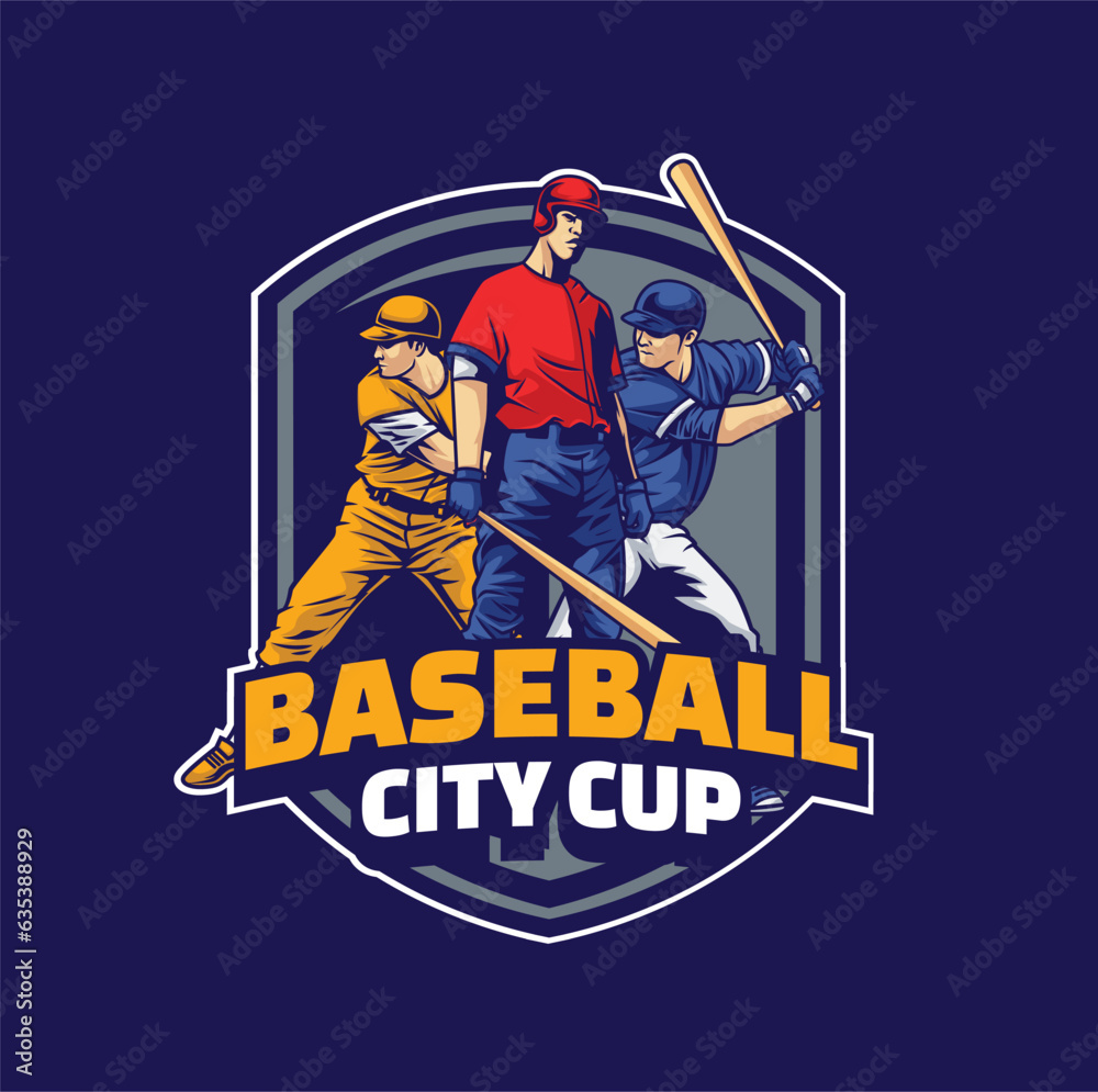 Vector of baseball badge logo team Vector of baseball badge logo team