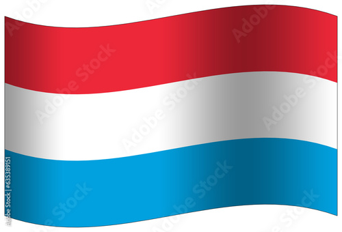 Luxembourg flag waving 3D icon